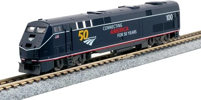 Kato USA Model Train Products N GE P42 Amtrak Midnight Blue #100 w/ 50th Anniversary Logo (176-6035)