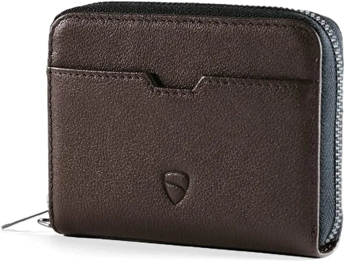 Mayfair Vaultskin RFID-Blocking Leather Zipper Wallet with Coin Compartment and Smart