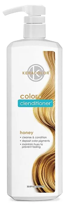 Keracolor Clenditioner HONEY Hair Dye - Semi Permanent Hair Color Depositing Conditioner, Cruelty-free, 33.8 Fl. Oz.