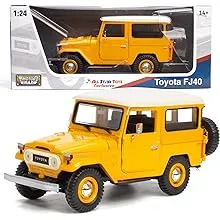 Toyota Land Cruiser FJ40 Yellow 1/24 Diecast Model by Motormax 79323 All Star Toys Exclusive FJ J40