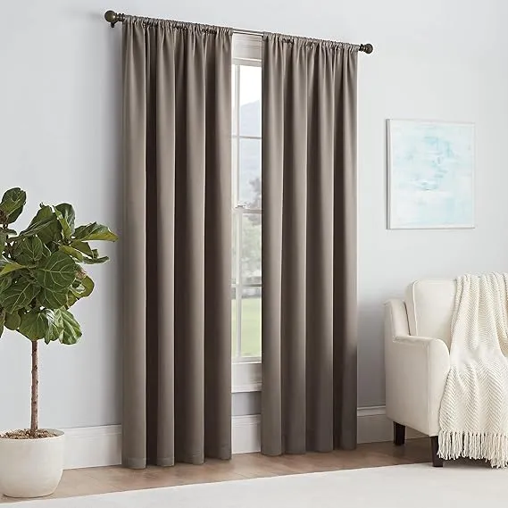 Eclipse Solid Thermapanel Room Darkening Rod Pocket Curtain Panel