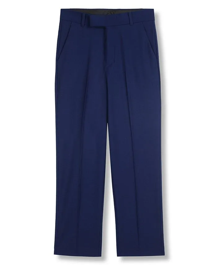 Calvin Klein Boys' Flat Bi-Stretch Dress Pant, Straight Leg Fit, Belt Loops & Front Pockets