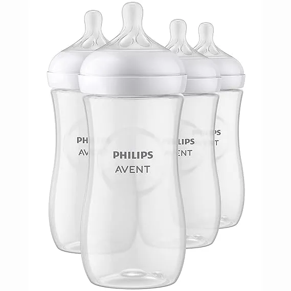 Philips Avent Natural Baby Bottle with Natural Response Nipple, Blue, 9oz, 3pk, SCY903/23