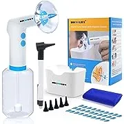 BOCOOLIFE Electric Ear Wax Cleaner Water Ear Wax Removal Ear Irrigation Kit, Wax Build Up Remover for Ear, 4 Pressure Modes Ear Cleaning System Safe