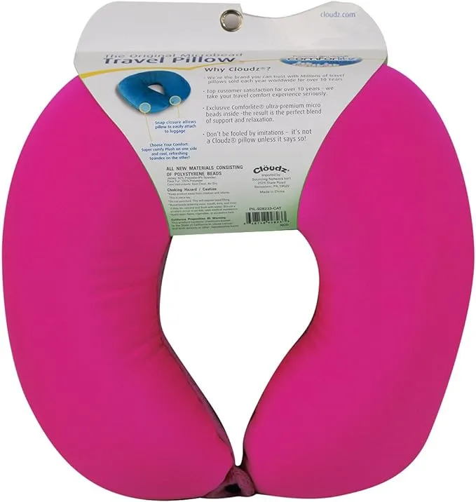 Cloudz Microbead Travel Neck Pillow - Bright Purple