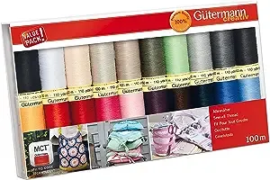 Gutermann Thread Set: Sew-All: 100m: Pack of 20, Assorted