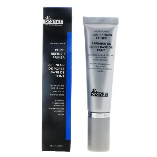 Dr. Brandt Pores No More Pore Refiner Primer. Pore Refiner and Makeup Primer. Mattifies Skin and Refines the Look of Pores, 1 fl oz