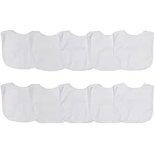 Neat Solutions Baby Bibs, White - 10 count