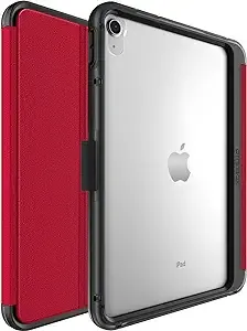 OtterBox Symmetry Folio Case for iPad 10.9-Inch (10th gen 2022), Shockproof, Drop proof, Slim Protective Folio Case, Tested to Military Standard, Red, Non-Retail Packaging