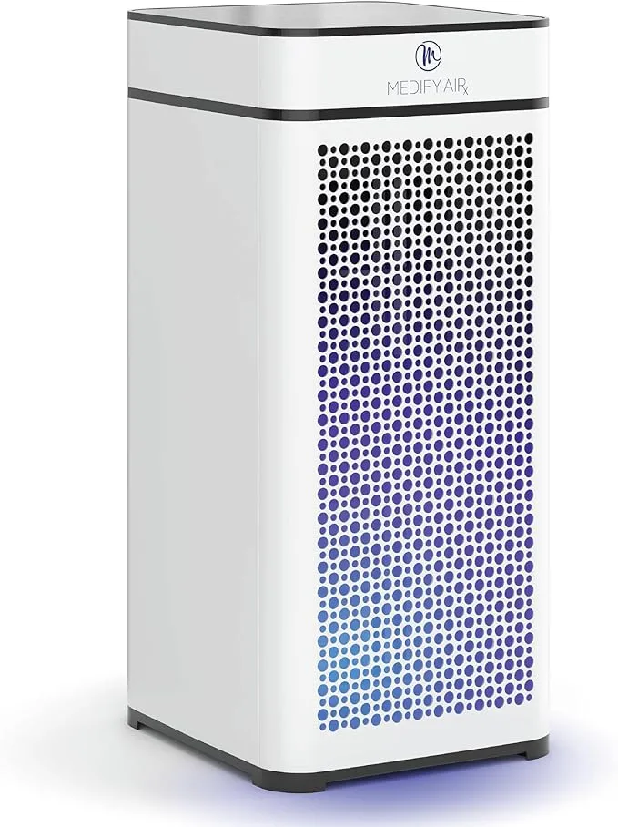 Medify MA-40 UV Light Air Purifier with True HEPA H14 Filter | 1,680 ft Coverage in 1hr for Wildfires Smoke, Odors, Pollen, Pets | Quiet 99.9% Removal