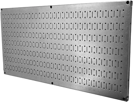 Wall Control Pegboard 16in x 32in Horizontal Galvanized Metal Pegboard Tool Board Panel