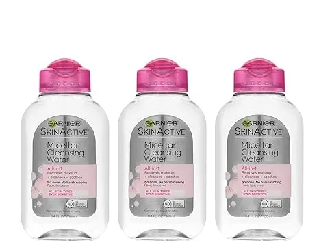 Garnier SkinActive Micellar Cleansing Water, For All Skin Types, 3.4 fl; oz., 3 Count