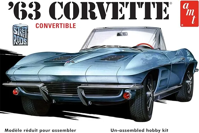 AMT 1963 Chevy Corvette Convertible 1:25 Scale Model Kit