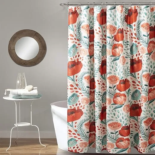 Poppy Garden Shower Curtain 72" x 72" / Multicolored