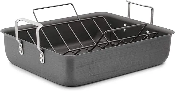 Calphalon Classic Hard-anodized 16-Inch Roasting Pan with Nonstick Rack