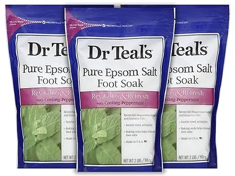 Dr Teal's Cooling Peppermint Refreshing Foot Soak Pure Epsom Salt (2 lbs)