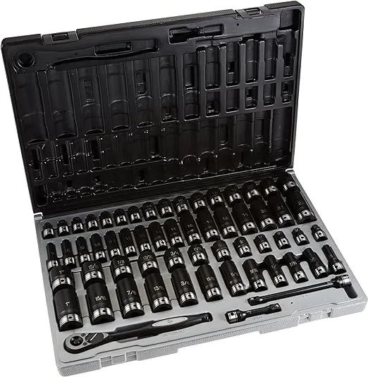 Grey Pneumatic 81659CRD 3/8" Drive 6 Point 59 Piece Fractional & Metric Duo Socket Set