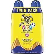 Banana Boat Kids Sport Sunscreen Spray ,SPF 50, 6oz, Twin Pack