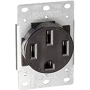 Leviton 50 amps 125/250 V Duplex Black Outlet 14-50R 1 pk