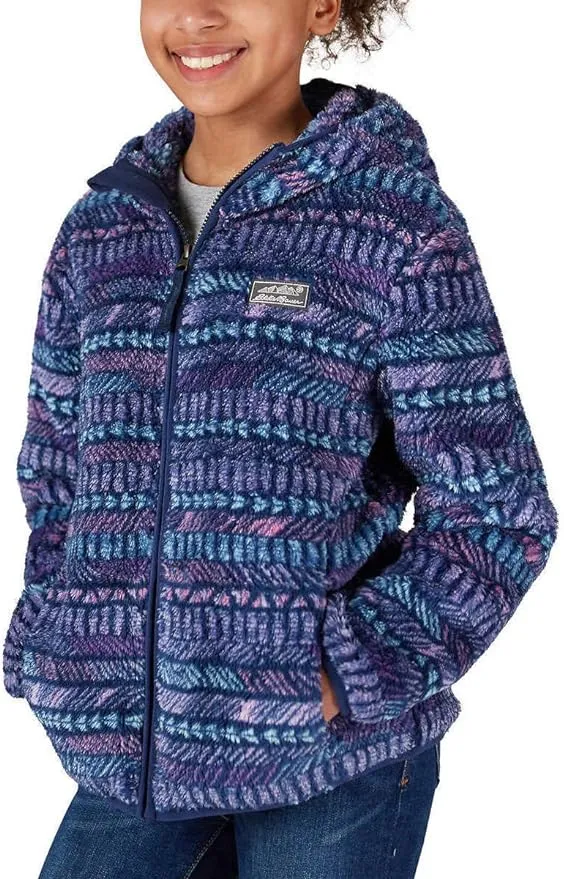 Eddie Bauer Youth Hooded Fleece Sweater Jacket Kids Size L-14/16 NWT