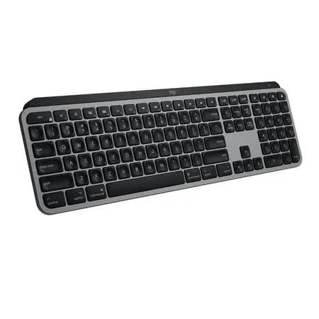 Logitech MX Keys Advanced Wireless Illuminated Keyboard for Mac, Backlit LED Keys, Bluetooth, USB-C, Metal Build - Space Gray