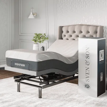 Platinum Collection Adjustable Bed Base + 10" Cool Gel Memory Foam Mattress - Firm Feel Sven & Son Size: Twin XL