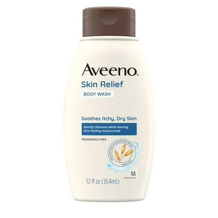 Aveeno Active Naturals Skin Relief Body Wash, Fragrance Free, 18 Fl. Oz , Pack of 3 