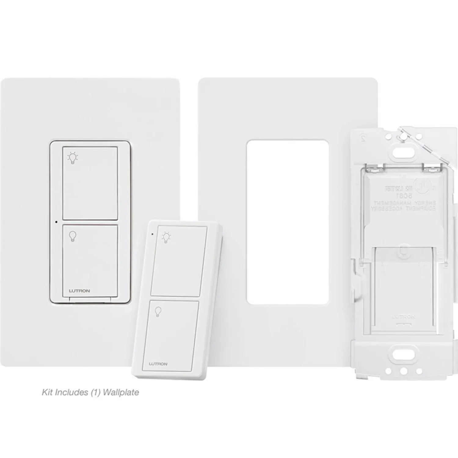 Lutron Caseta Switch & Remote-Wireless Control | 3-Way Switch | Compatible with Alexa, Apple HomeKit, and the Google Assistant | P-PKG1WS-WH | White 