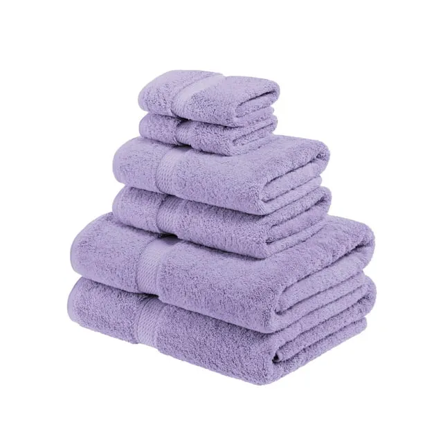 Blue Nile Mills Luxury Cotton Heavyweight Ultra-Plush 6 Piece Towel Set