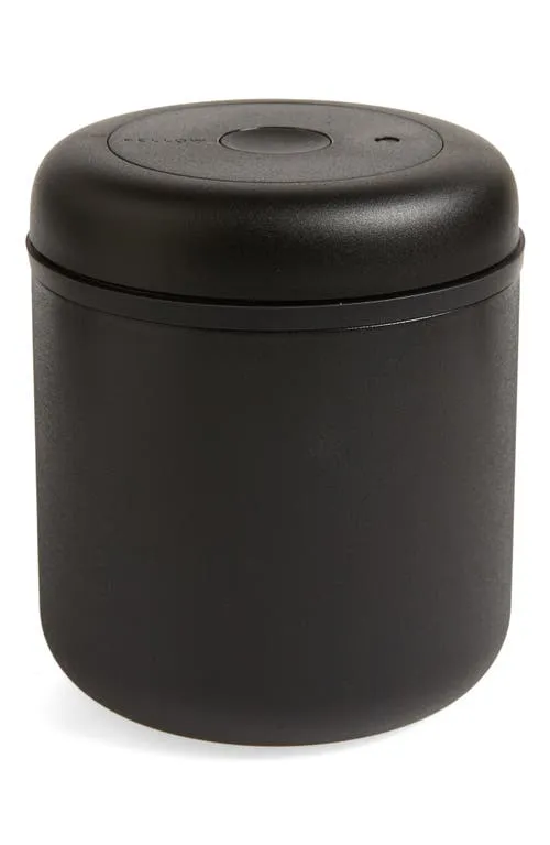 Fellow Atmos Vacuum Coffee Canister & Food Storage Container - Airtight Food Storage Containers - Coffee Containers - 0.4 Liter - Matte Black