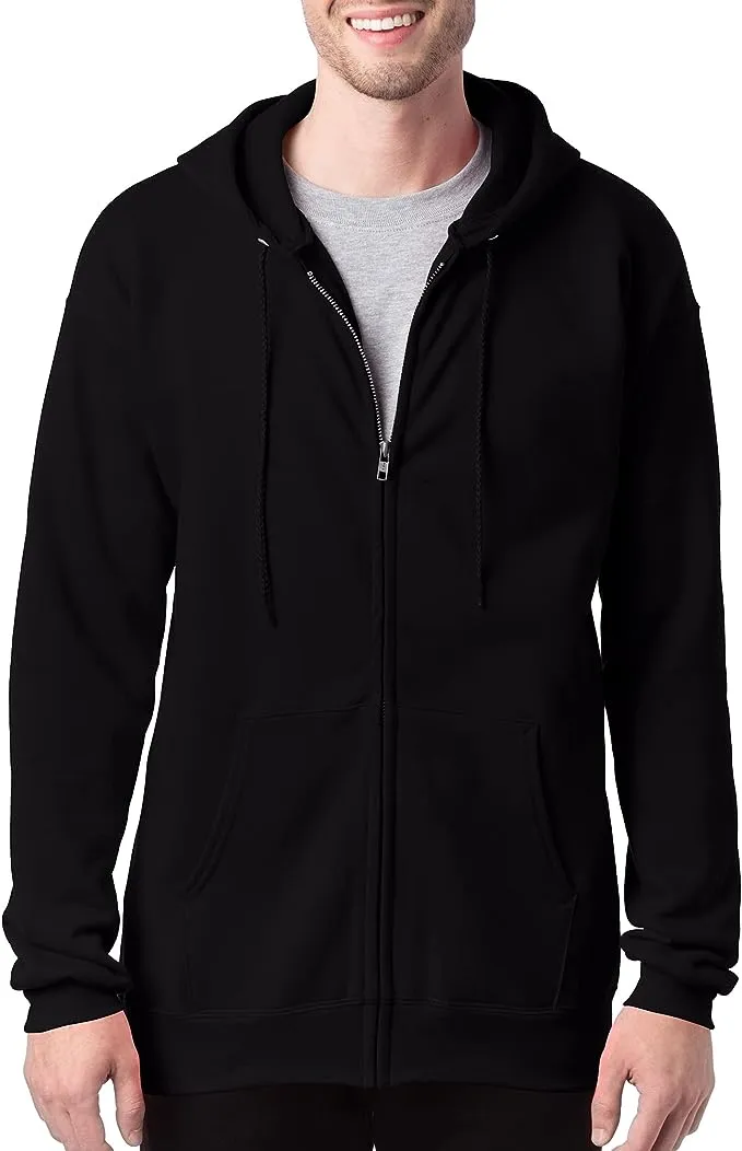 Hanes Ultimate Full-Zip Hoodie, Men's Hooded Fleece Sweatshirt with Zipper