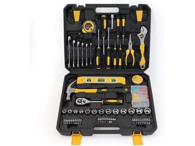 Small Household Mechanic Tool Set - 108 Piece Tool Box Set, Basic Home Tool Kit,