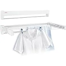 Leifheit Telefix 70 Wall Mount Drying Rack - White