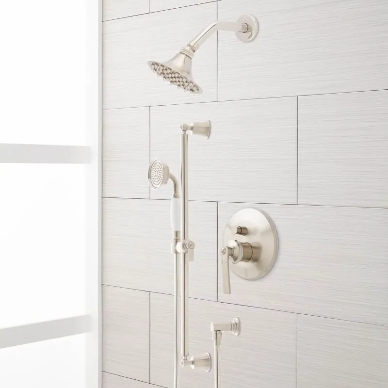 Signature Hardware 436851 Cooper Complete Shower System with Rough-In Valve Finish: Chrome