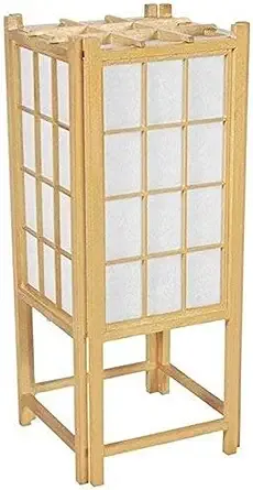Red Lantern Oriental Furniture 18-in Natural Table Lamp with Paper Shade | LMPWP18-NATURAL