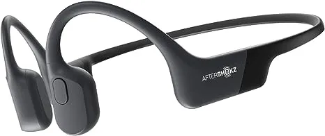 Aftershokz Aeropex (Rebranded as Shokz OpenRun) - Open-Ear Bluetooth Bone Conduction Sport Headphones - Sweat Resistant Wireless Earphones for Workouts and Running - Built-in Mic