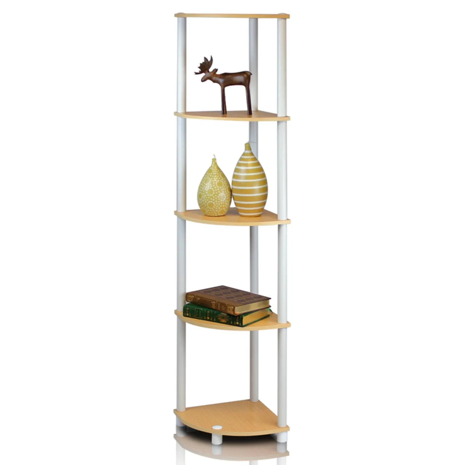 Furinno Turn-N-Tube 5 Tier Corner Bookcase