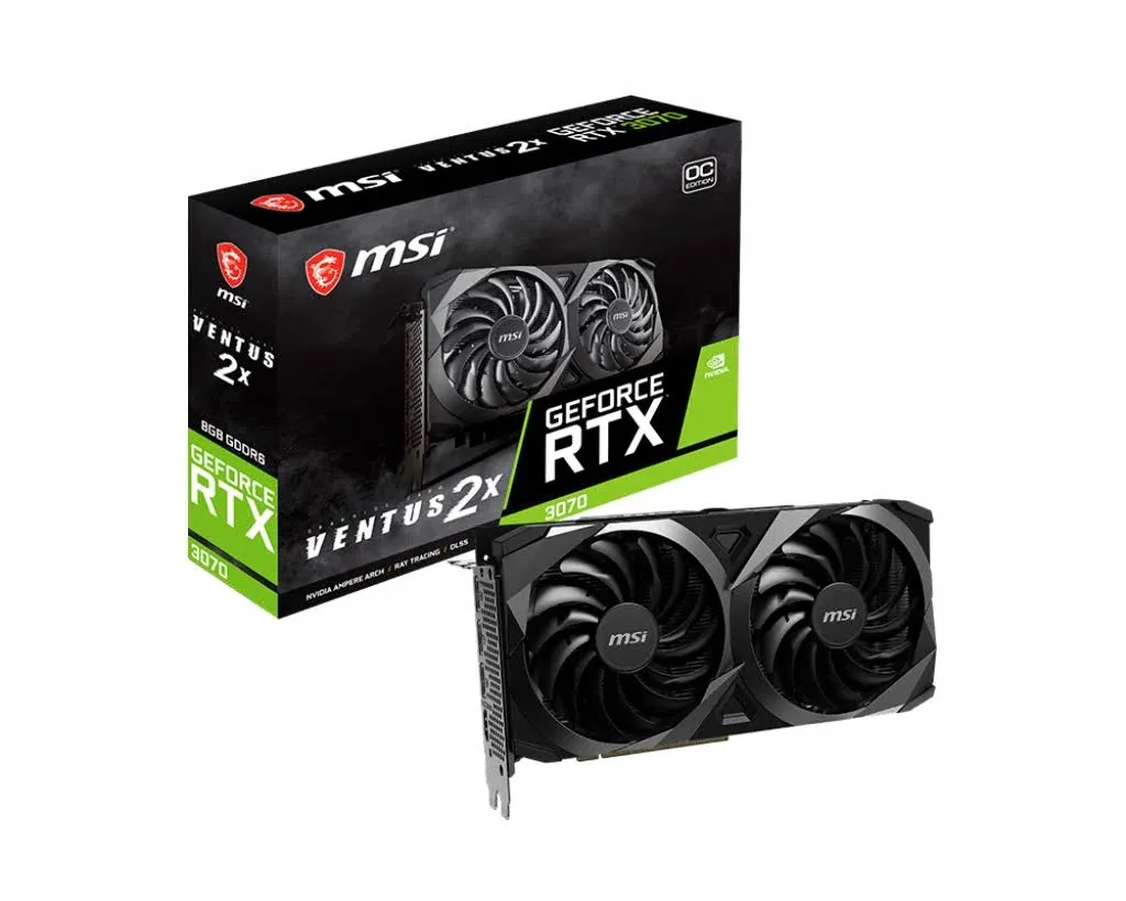 MSI Ventus GeForce RTX 3070 8GB GDDR6 PCI Express 4.0 Video Card RTX 3070 Ventus 2X 8G OC LHR