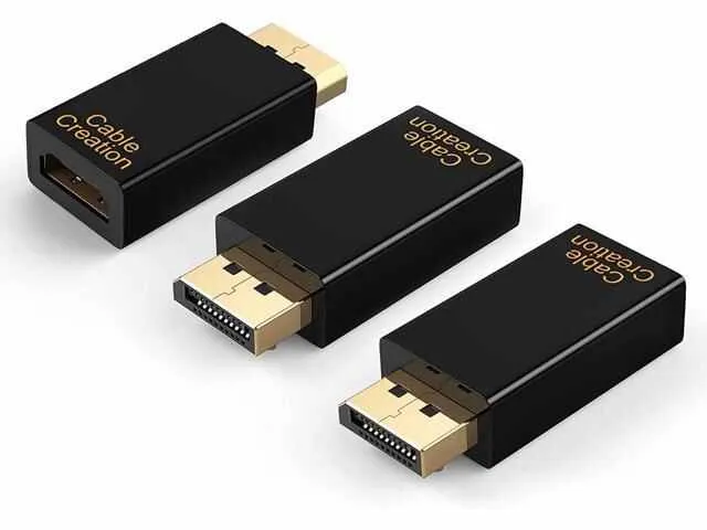 CableCreation DisplayPort to HDMI Adapter 3 Pack 1080P Gold Plated DP to HDMI Adapter 1.3V