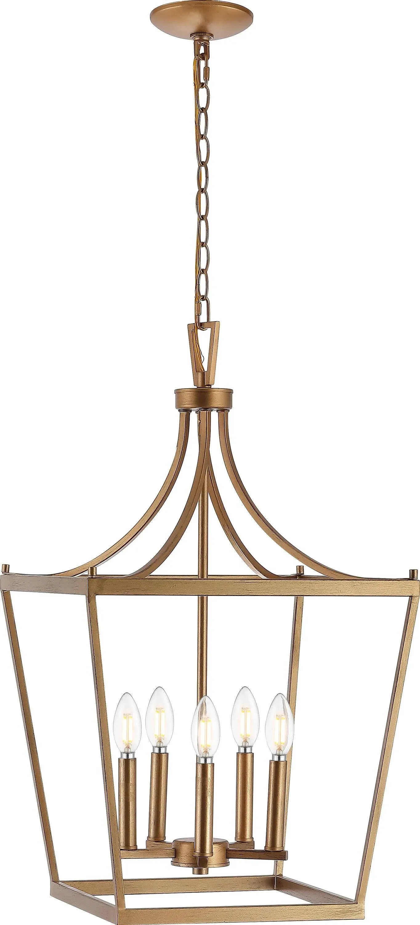 Kenris 5-Light Metal Pendant - Chic Pagoda-Style Lantern with Oil-Rubbed Finish for Stunning Illumination