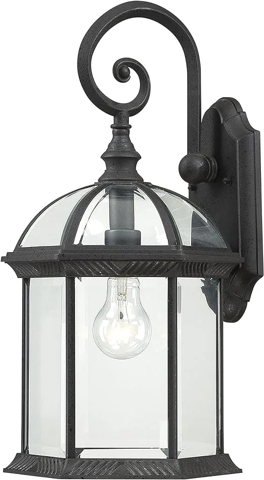 NUVO 60-4966 Boxwood 1-Light 19 in. Outdoor Wall with Clear Beveled Glass