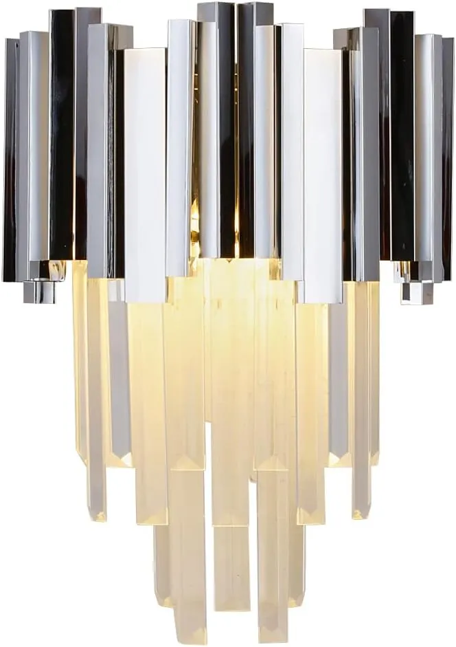 WABON Modern Wall Sconce, Crystal Vanity Wall Sconce Lighting, Wall Lights fo...