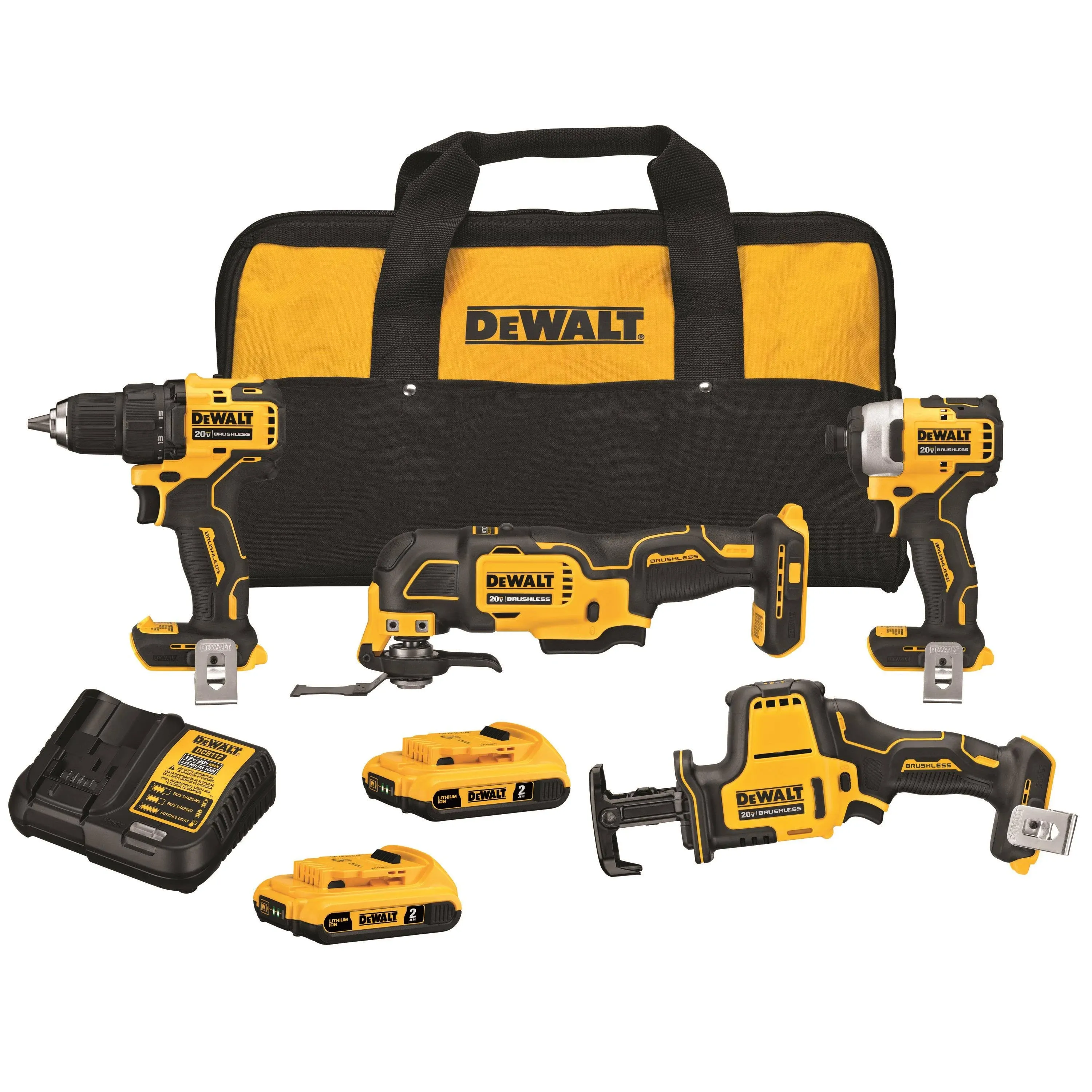 DeWalt DCK489D2 Atomic 20V MAX* Brushless Cordless 4-Tool Combo Kit