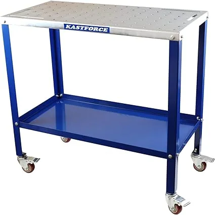 KASTFORCE KF3002 Portable Welding Table Wedling Cart Universal Work Table with 5/8" Holes on Top