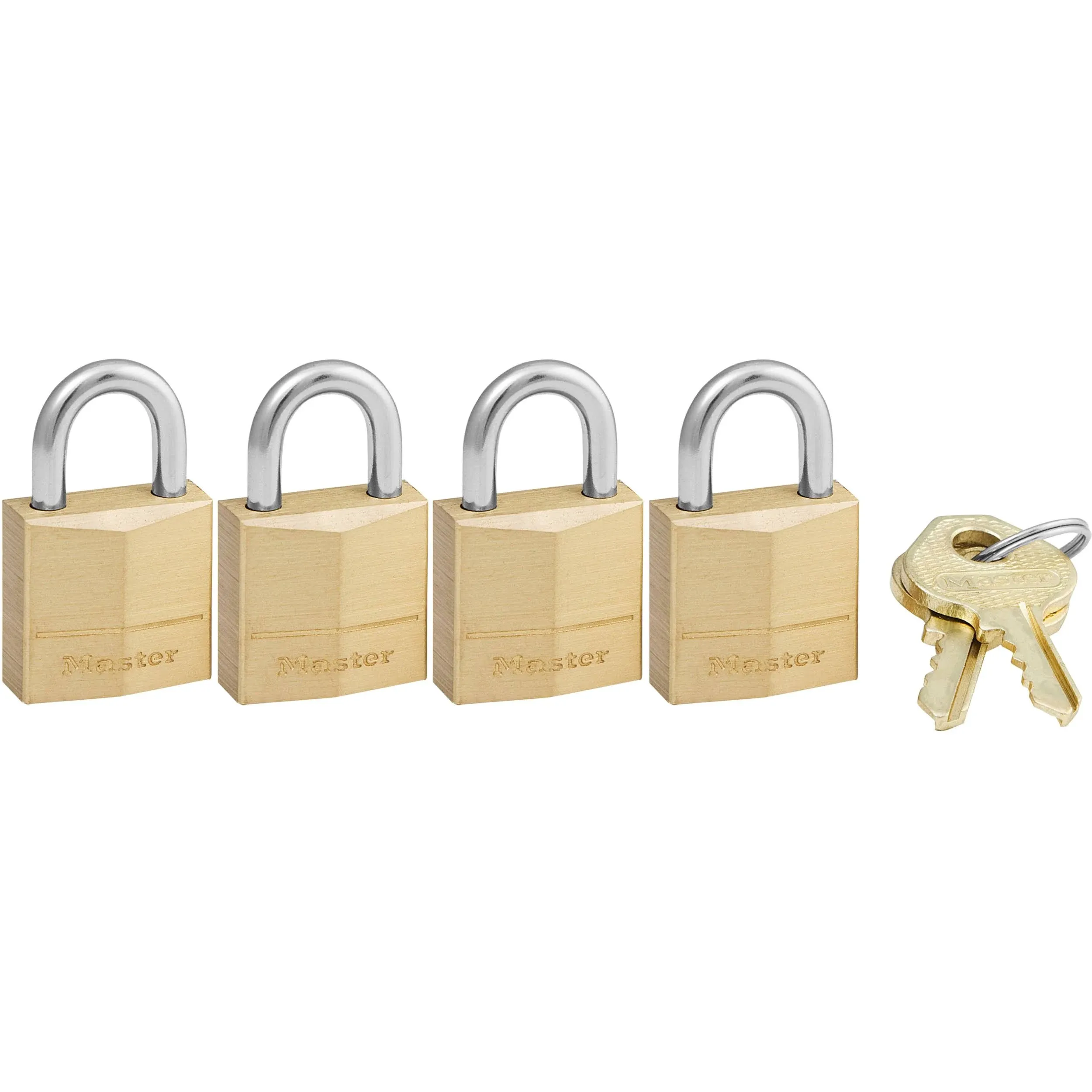 Master Lock 120Q Brass Padlock 4 Pack