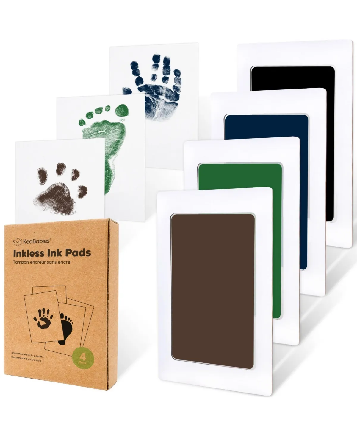 KeaBabies 4-Pack Inkless Ink Pads