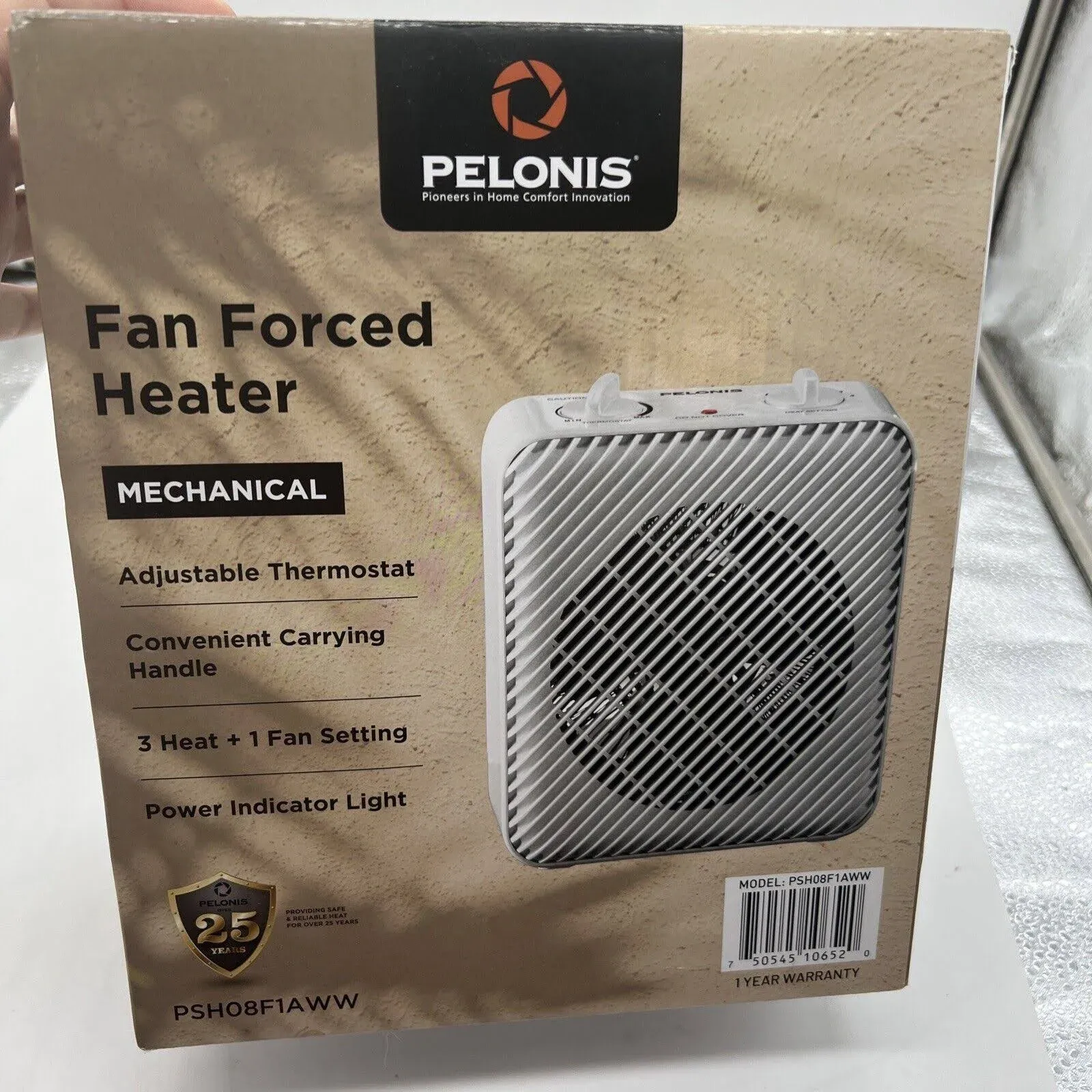 Pelonis 1500w 3-Speed Electric Fan-Forced Space Heater