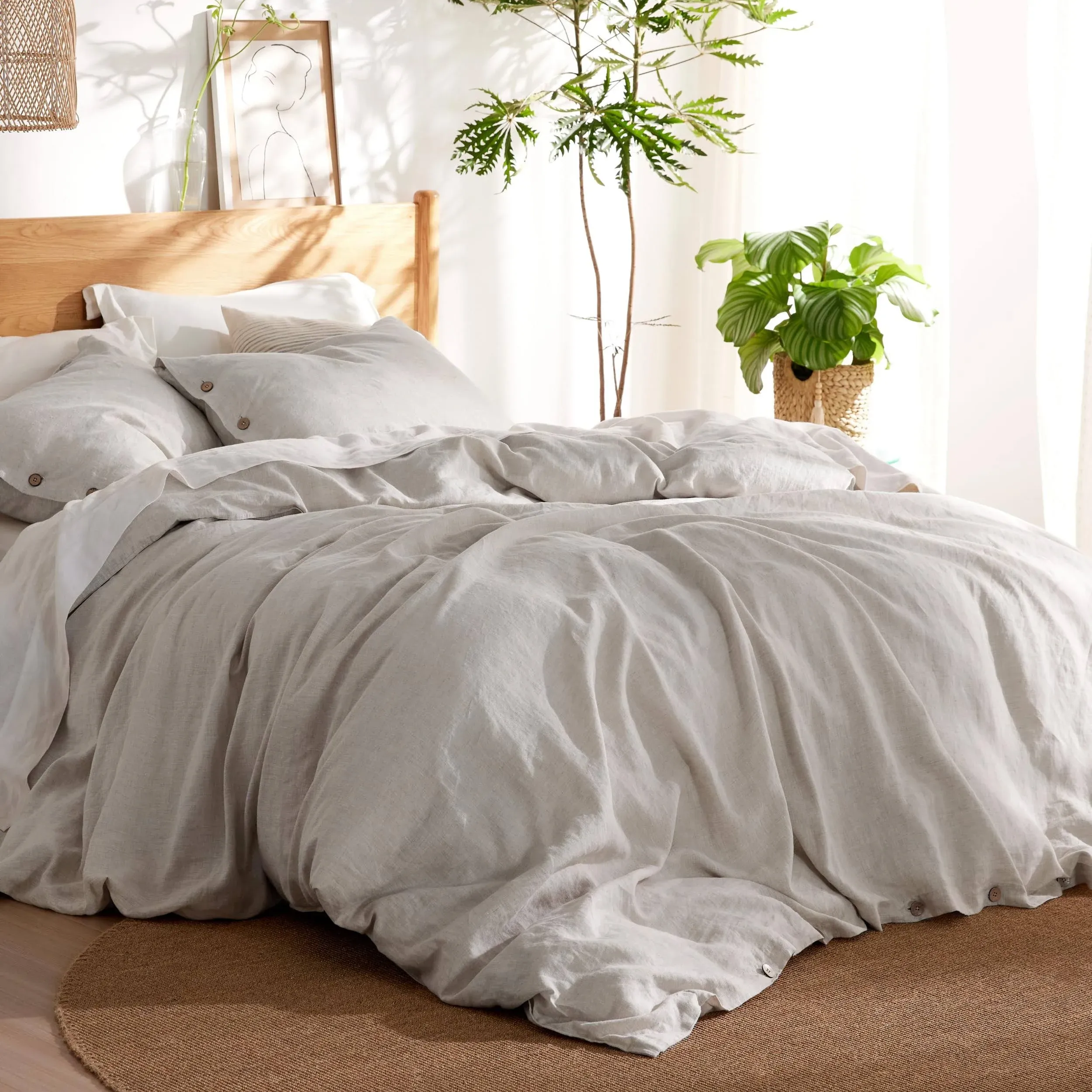 Bedsure Linen Duvet Cover Twin/Twin XL - Linen Cotton Blend Twin/Twin Extra Long Duvet Cover Set, Linen Color, 2 Pieces, 1 Duvet Cover 68x90 Inches and 1 Pillowcase, Comforter Sold SeparatelyBedsure Linen Duvet Cover Twin/Twin XL - Linen Cotton…