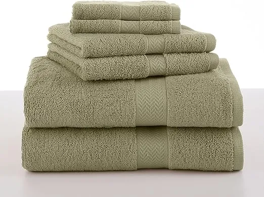 WestPoint Home Optical White Cotton Quick Dry Bath Towel Set (Martex Ringspun Towel)