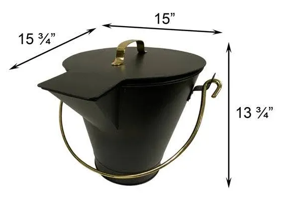 Minuteman International All Black Ash Bucket Pail